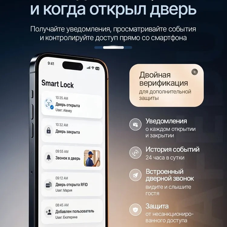 Умный биометрический электронный замок с отпечатком пальца SAFEBURG SMART N6-85 8