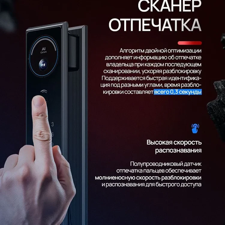Умный замок электронный Lenovo Smart Lock A6S 2